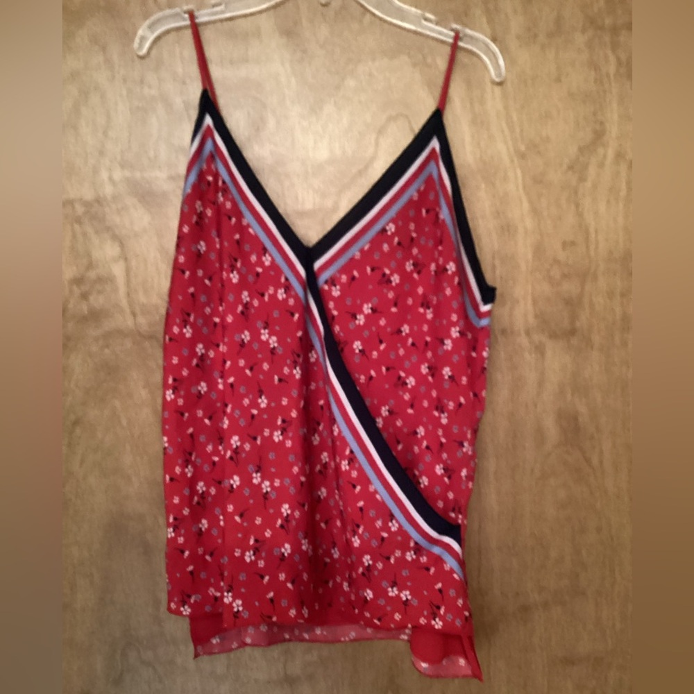 Bailey/44,S,Red Floral V-Neck Cami Tank Top